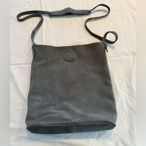 Boho chic crossbody suede bag